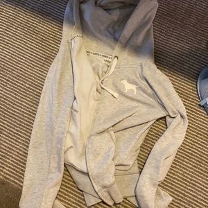 Grey zip up hoodie
